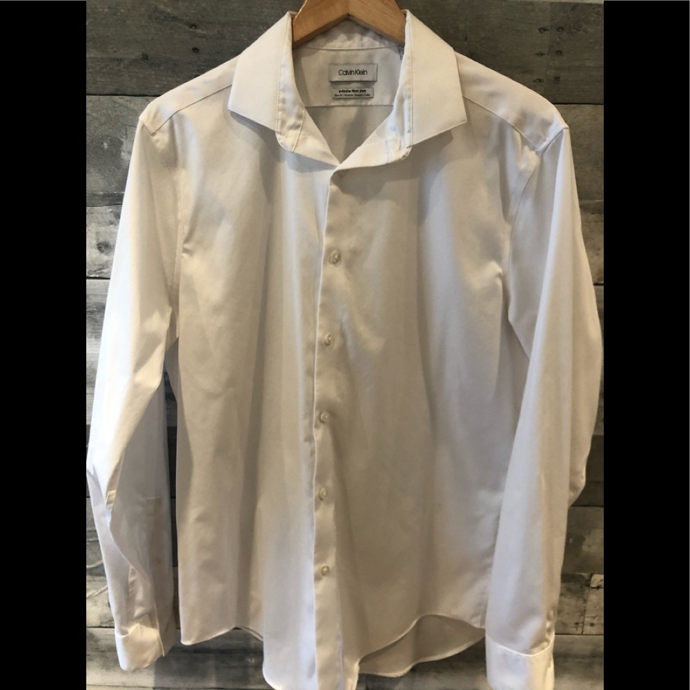 Calvin Klein White 16.5 34/45 Dress Shirt